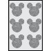 Mickey em cartela c/ 6 pçs - Ref: 3883