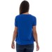 Blusa Feminina Ampla Gola Canoa Azul Blusa Feminina Ampla Gola Canoa Azul